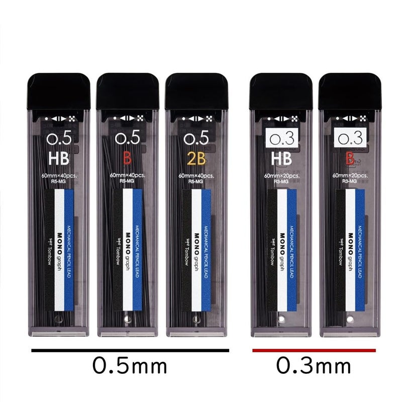 Tombow قلم رصاص تومبو MG ECG-320، 0.02 بوصة (0.5 مم)، B (حافظة مزدوجة مع سحب واحد/جملة)، MONO Mono Graph - Image 5